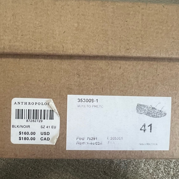 Anthropologie Black Laser-Cut Mary Jane Flats with Buckle - Picture 6 of 6